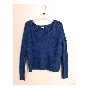 Royal Blue Long Sleeved Knit Sweater